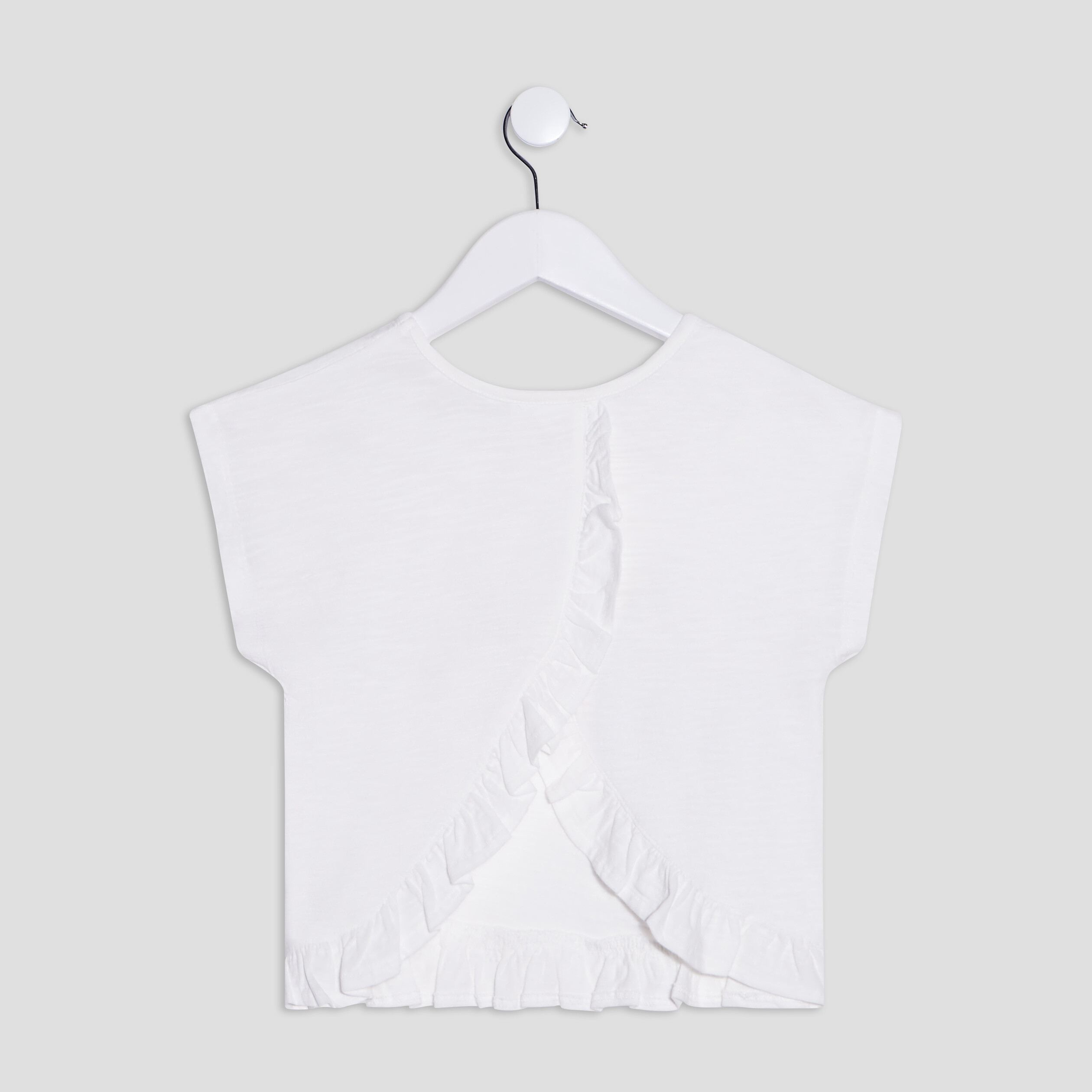 Ensemble 2 pièces t-shirt coton et short ecru fille | La Halle