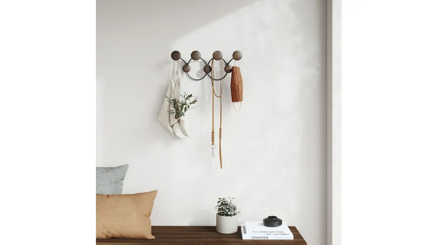 umbra Dotsy Wandgarderobe Walnussschwarz
