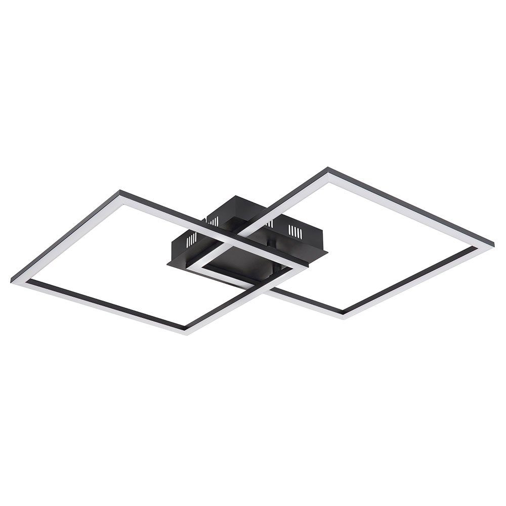 etc-shop LED Deckenleuchte, LED-Leuchtmittel fest verbaut, Warmweiß, Deckenlampe eckig LED Schlafzimmer Deckenleuchte ausgefallen Designer
