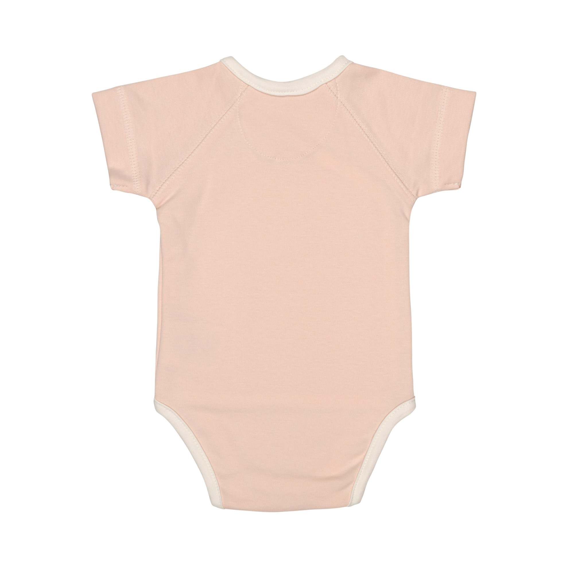 Baby Wickelbody (2er Set) kurzarm - Bio Baumwolle, Rosa Oliv