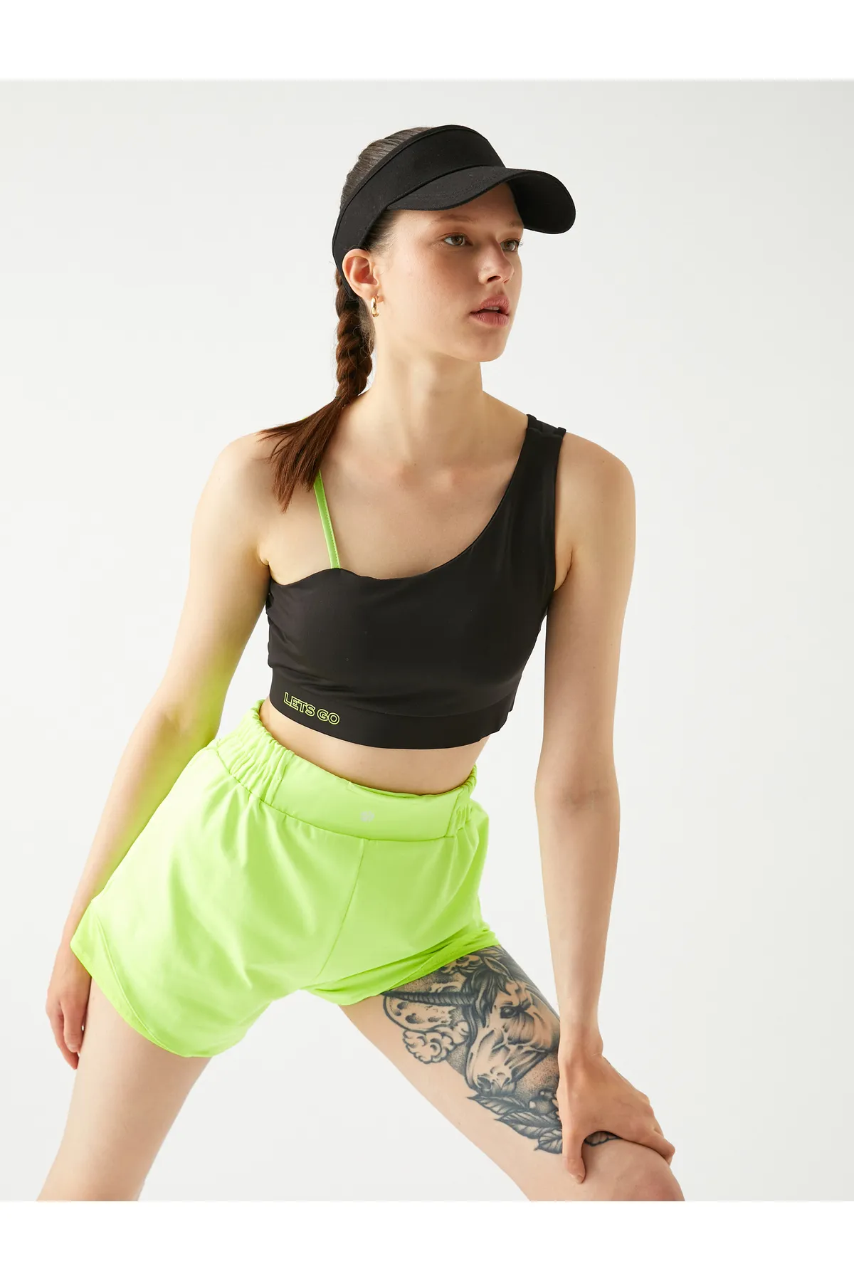 Koton  One-Shoulder-Sport-BH mit minimalem Druck