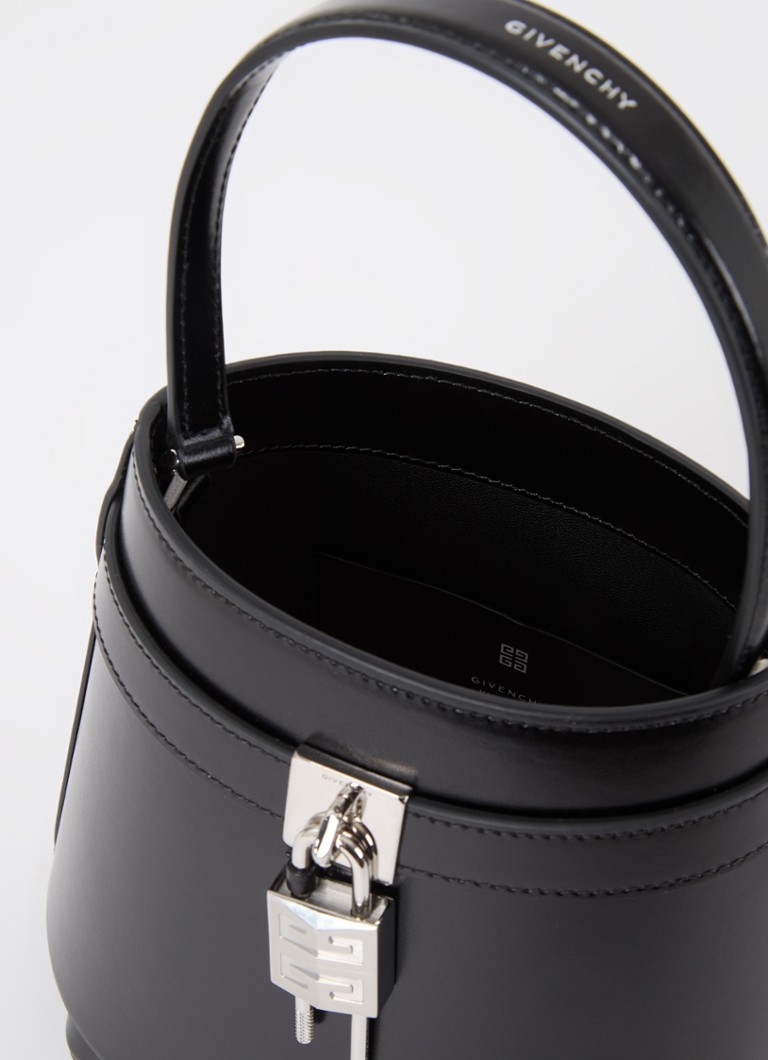 Givenchy Shark Lock Bucket rokassoma no teļādas ar noņemamu plecu siksnu