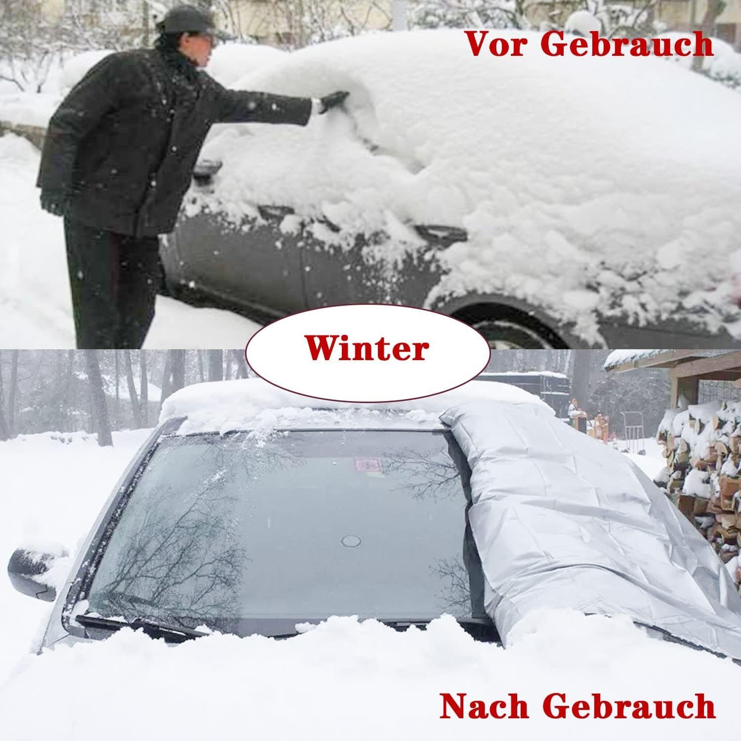 Haiaveng Frontscheibenabdeckung Frontscheibe Abdeckung Sonnenschutz Auto,Frostabdeckung, Autoscheibenabdeckung Sonnenblende