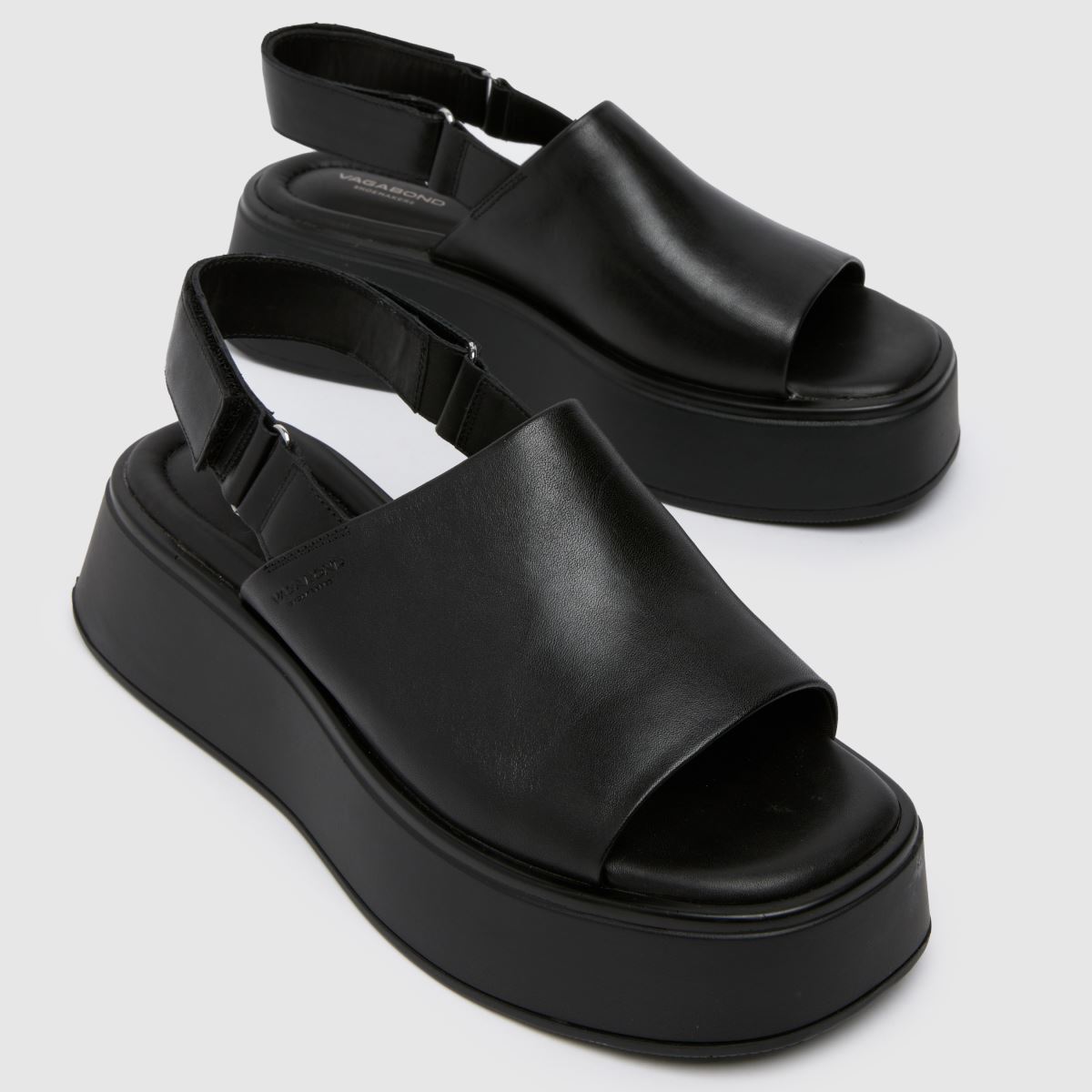 Vagabond Shoemakers – Courtney – Svarta plattformsandaler med mule