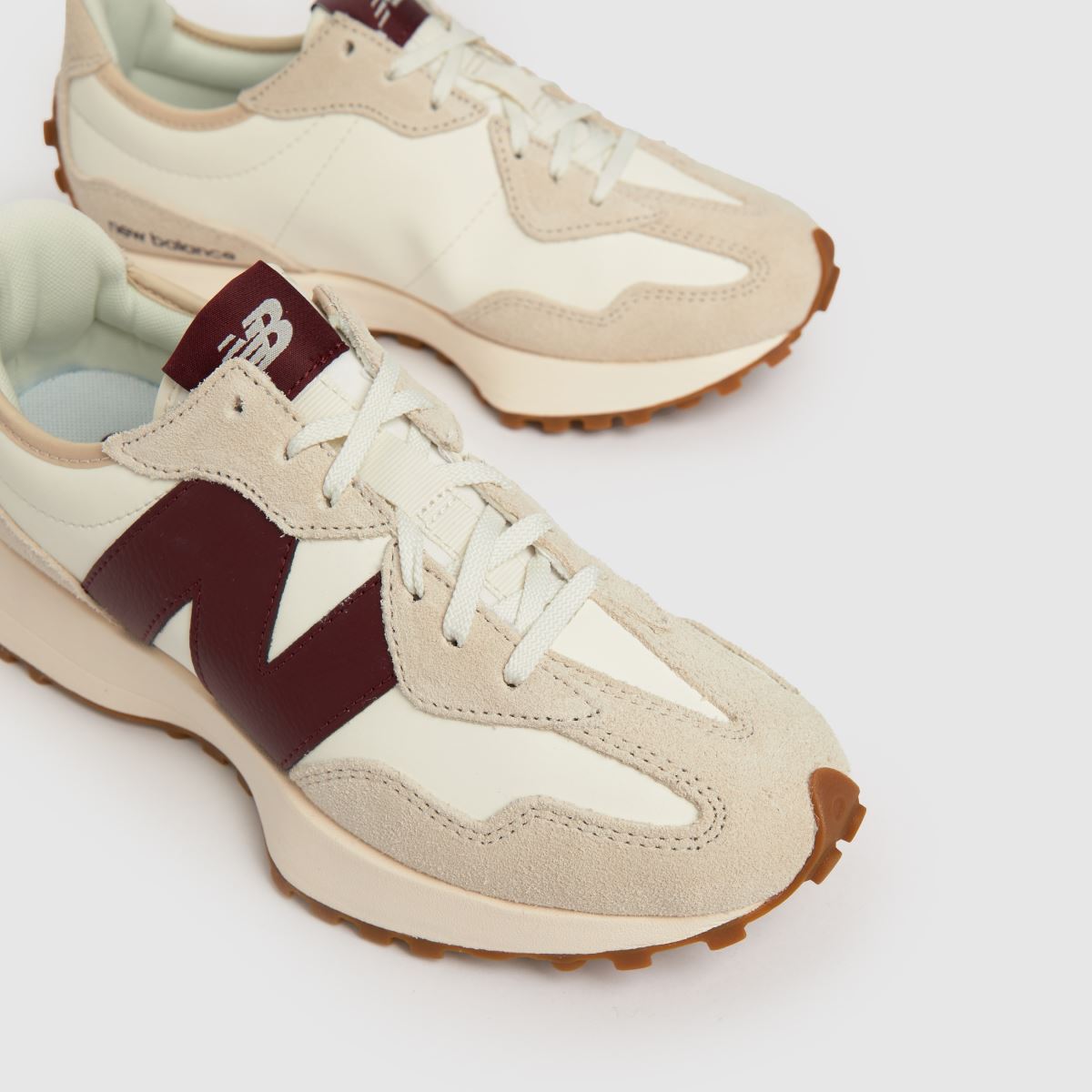 Superge New Balance 327 v beli in bordo barvi