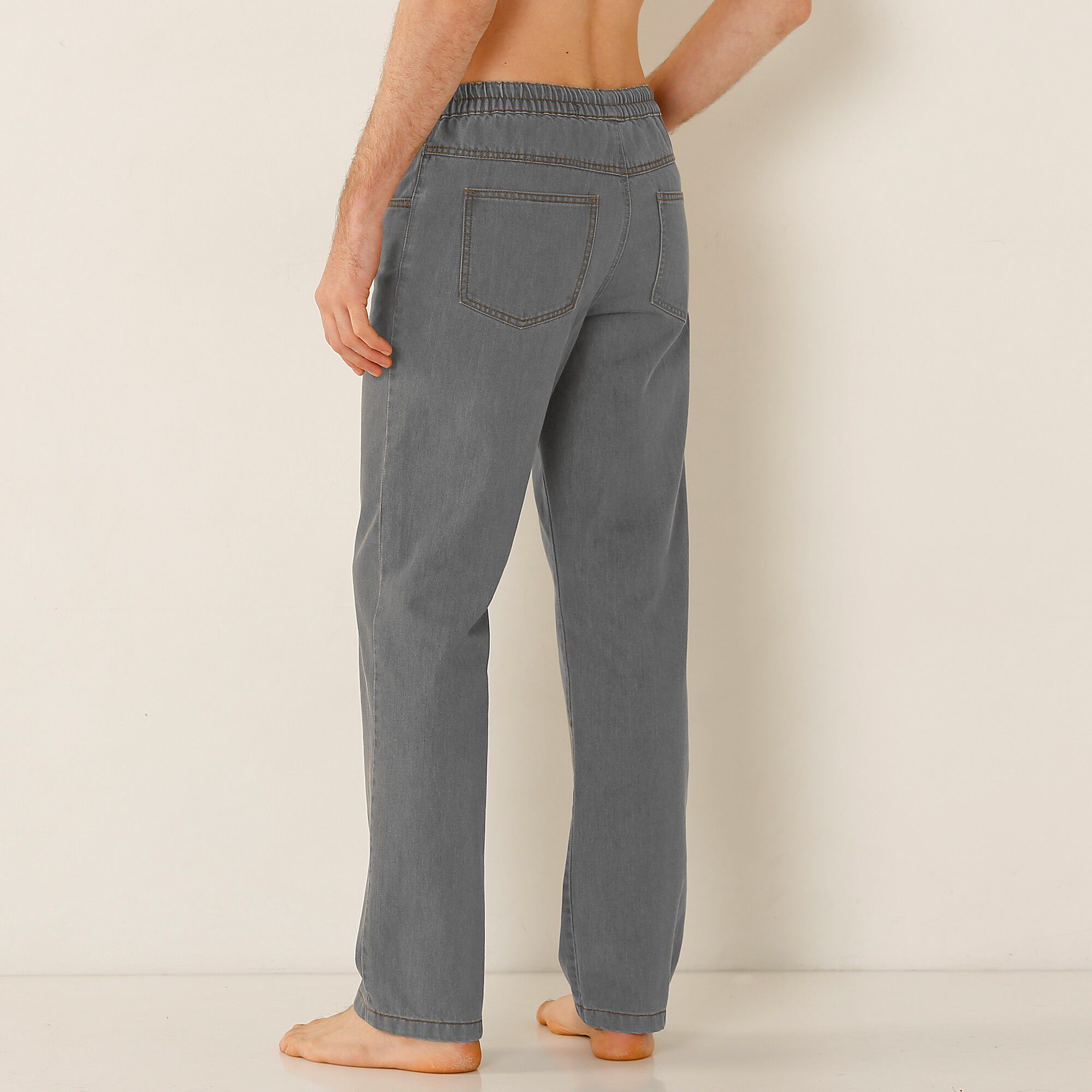 Jean denim léger taille élastiquée