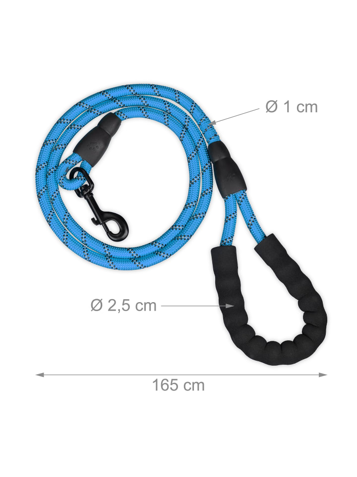 relaxdays Hundeleine in Blau - 150 cm günstig kaufen onesize