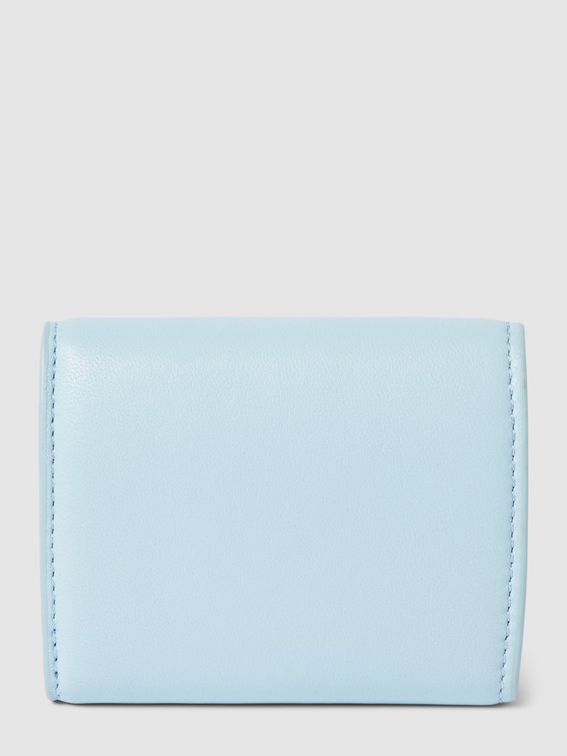 Portemonnaie mit Label-Detail Modell 'MELE SILKY' in hellblau