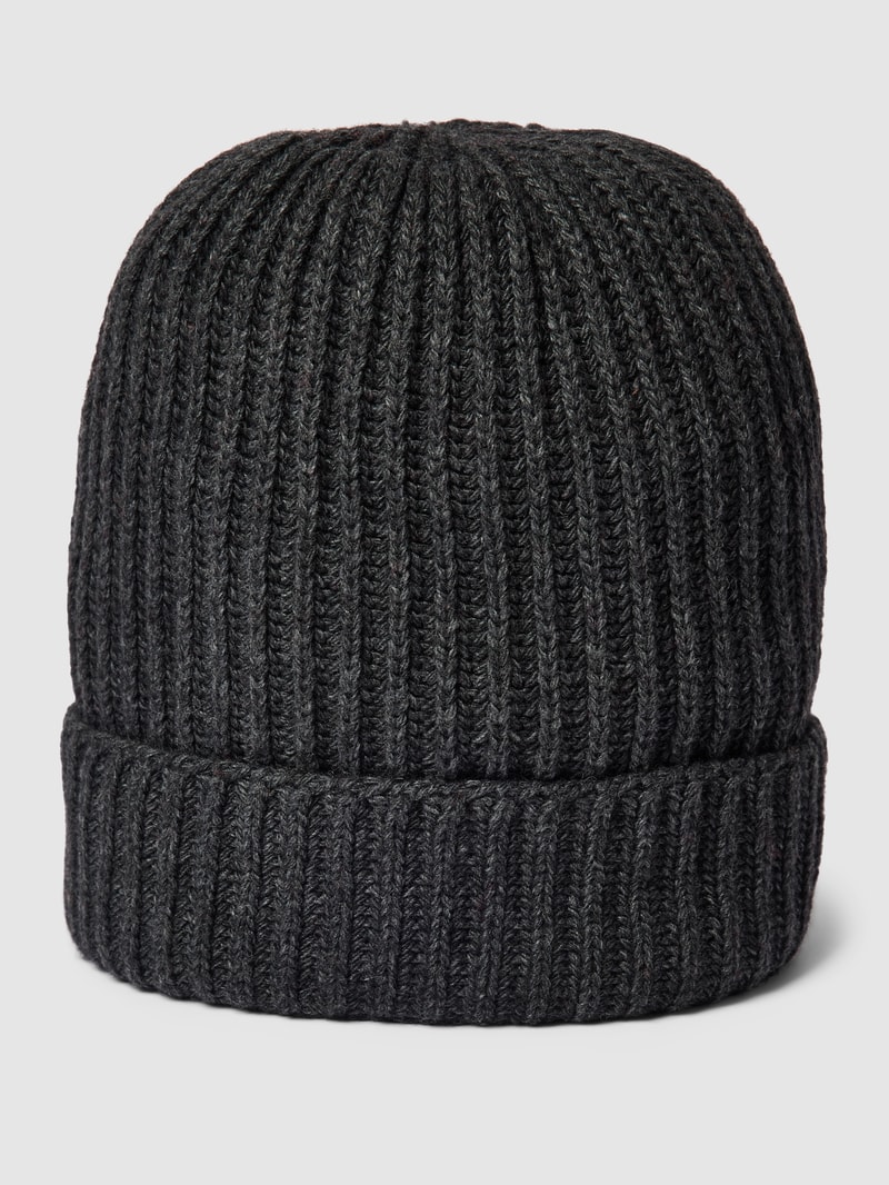 Beanie in Ripp-Optik Modell 'Carlo' in anthrazit