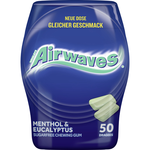 AIRWAVES Kaugummi Menthol & Eucalyptus zuckerfrei  50 St  Dragees