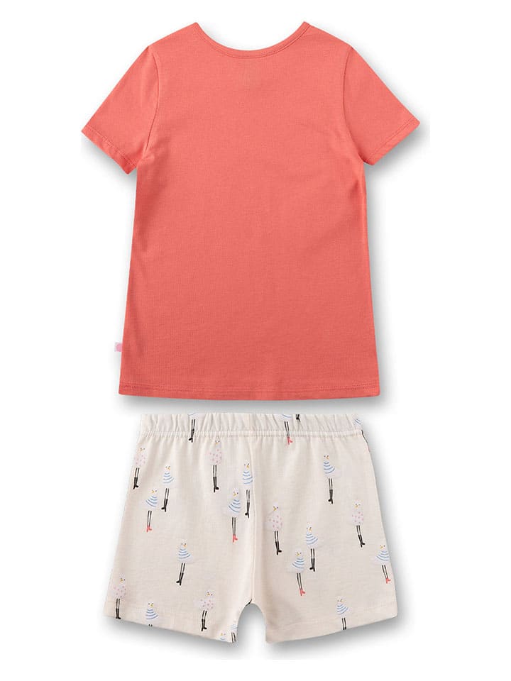 Sanetta Pyjama in Orange/ Beige günstig kaufen