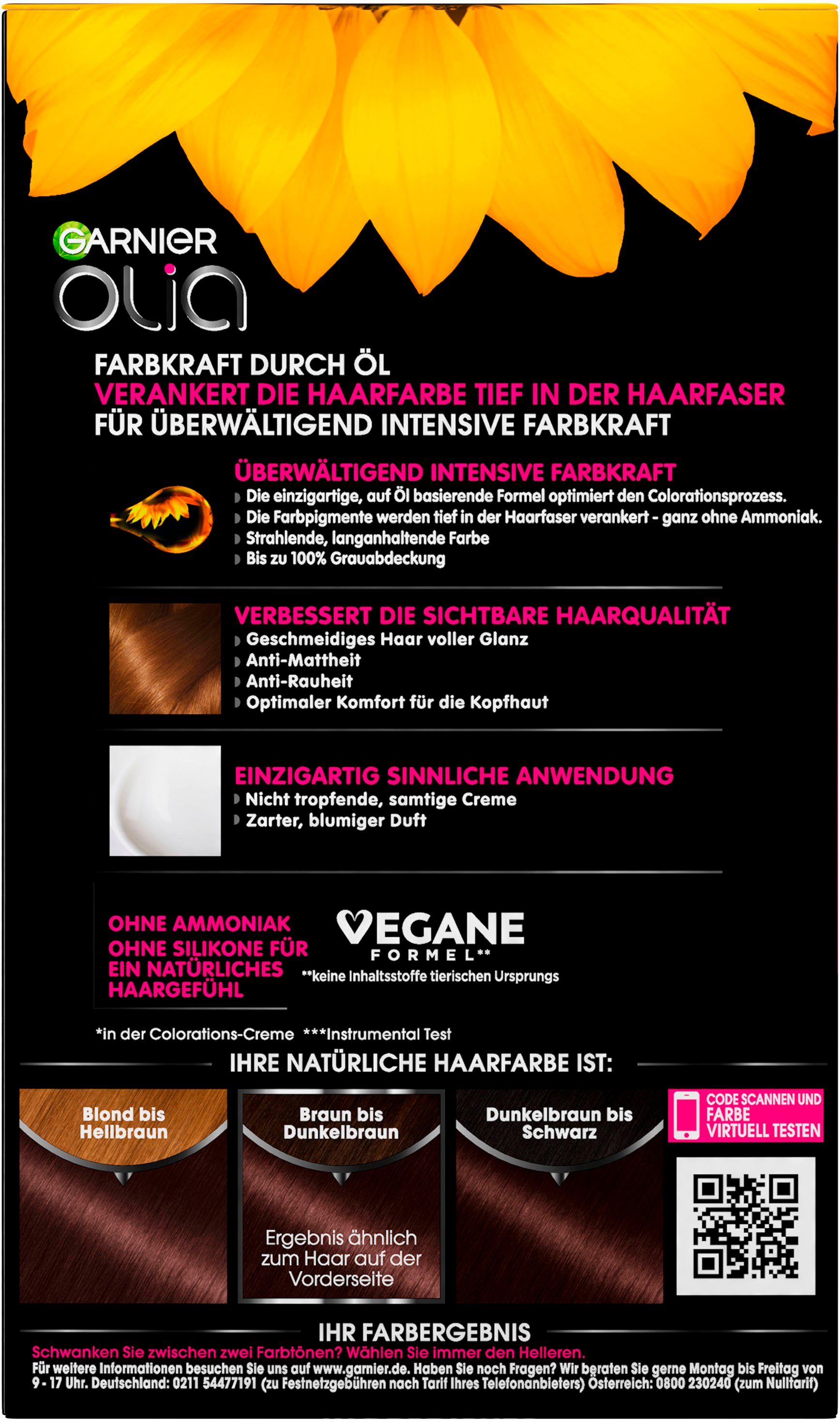 GARNIER Coloration Garnier Olia dauerhafte Haarfarbe, Set, 3-tlg., Ölbasis