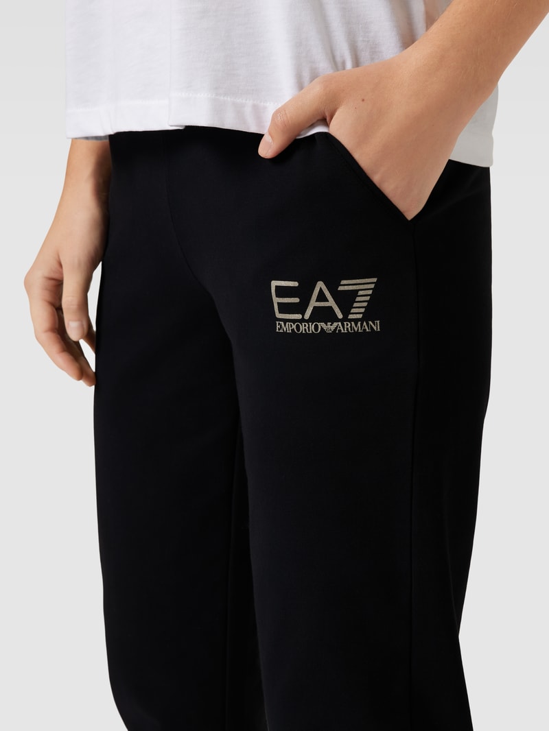 Sweatpants mit Label-Print Modell 'PANTALONI' in schwarz