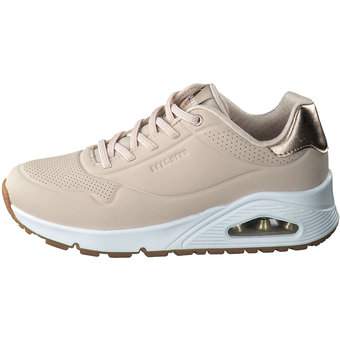 Skechers Uno Shimmer Away Sneaker in beige