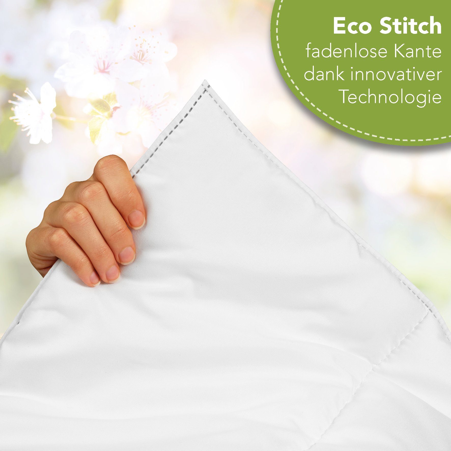 Microfaserbettdecke + Kopfkissen, Eco Bettwaren-Set bestehend aus Kissen und Ganzjahresbettdecke, Dreamstar, Füllung: Eco Faserfüllung, Bezug: angenehm weiche Microfaser, 135x200 / 155x220 cm + 40x80 / 80x80 cm, Sommer und Winter