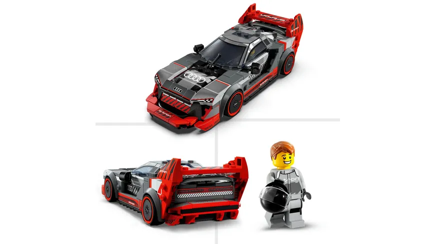 LEGO Speed Champions 76921 Audi S1 e-tron quattro Rennwagen Spielzeug-Auto