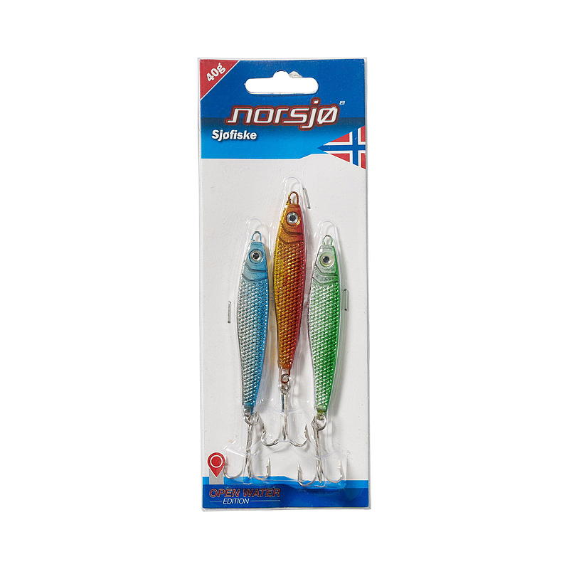 Norsjø Sluk 3-pk 40 g, sjøfiske, Norsjø