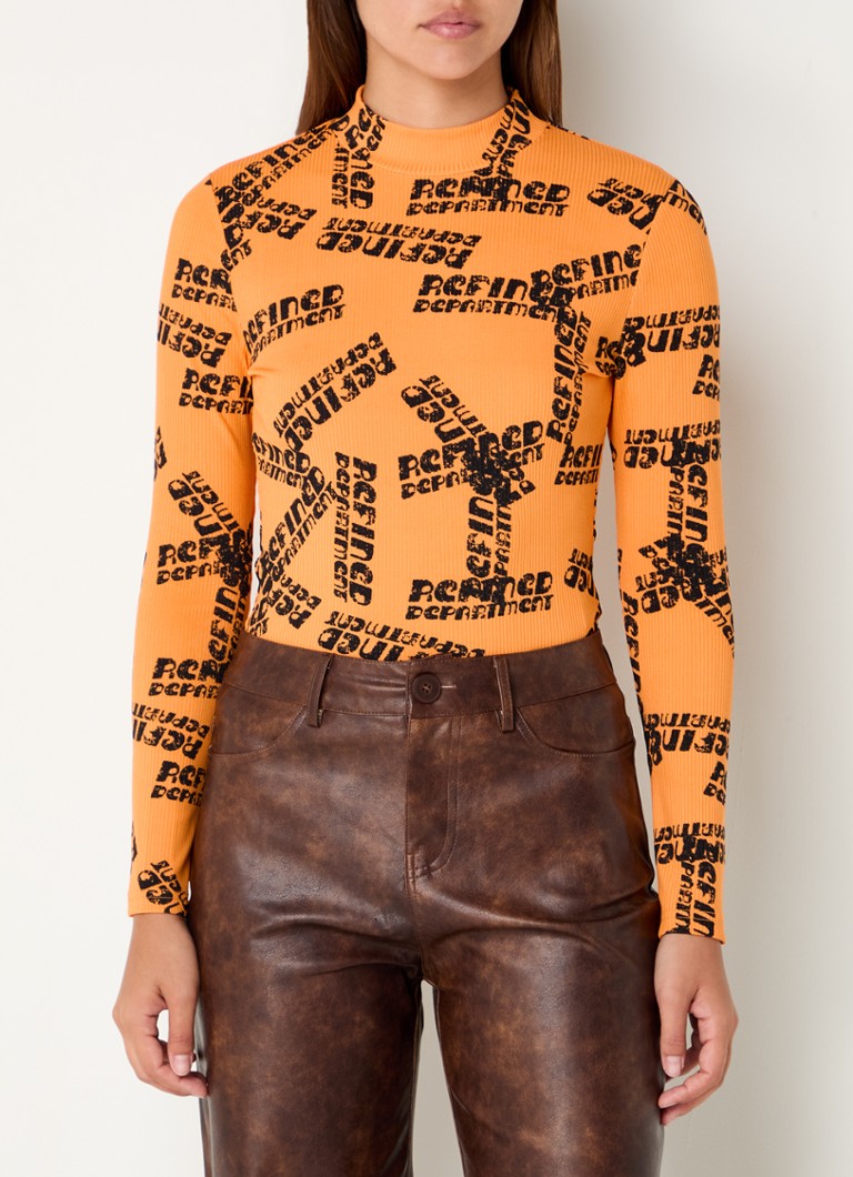 Maglia a coste Riley di Refined Department con logo stampato