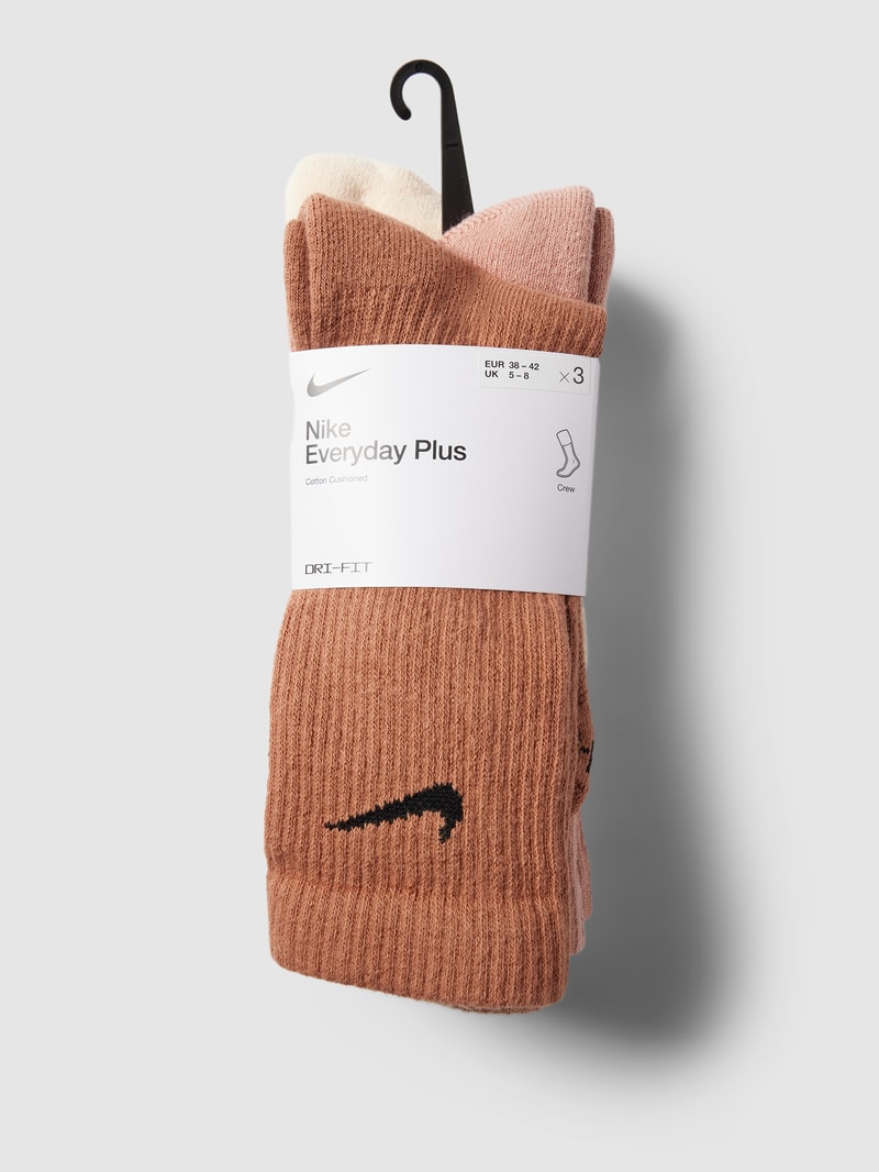 Socken mit Label-Print in rostrot