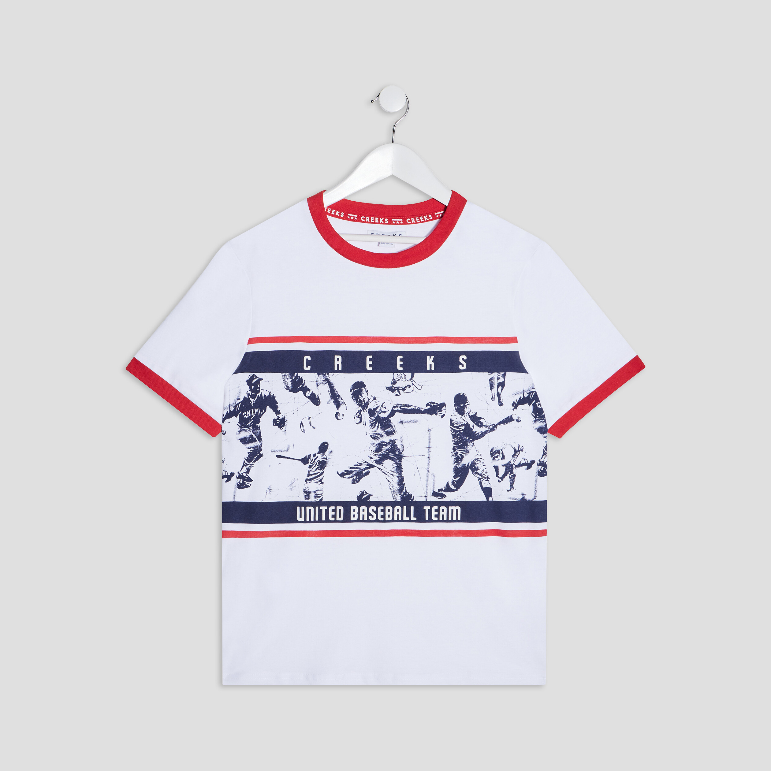 T-shirt manches courtes Creeks blanc homme | La Halle