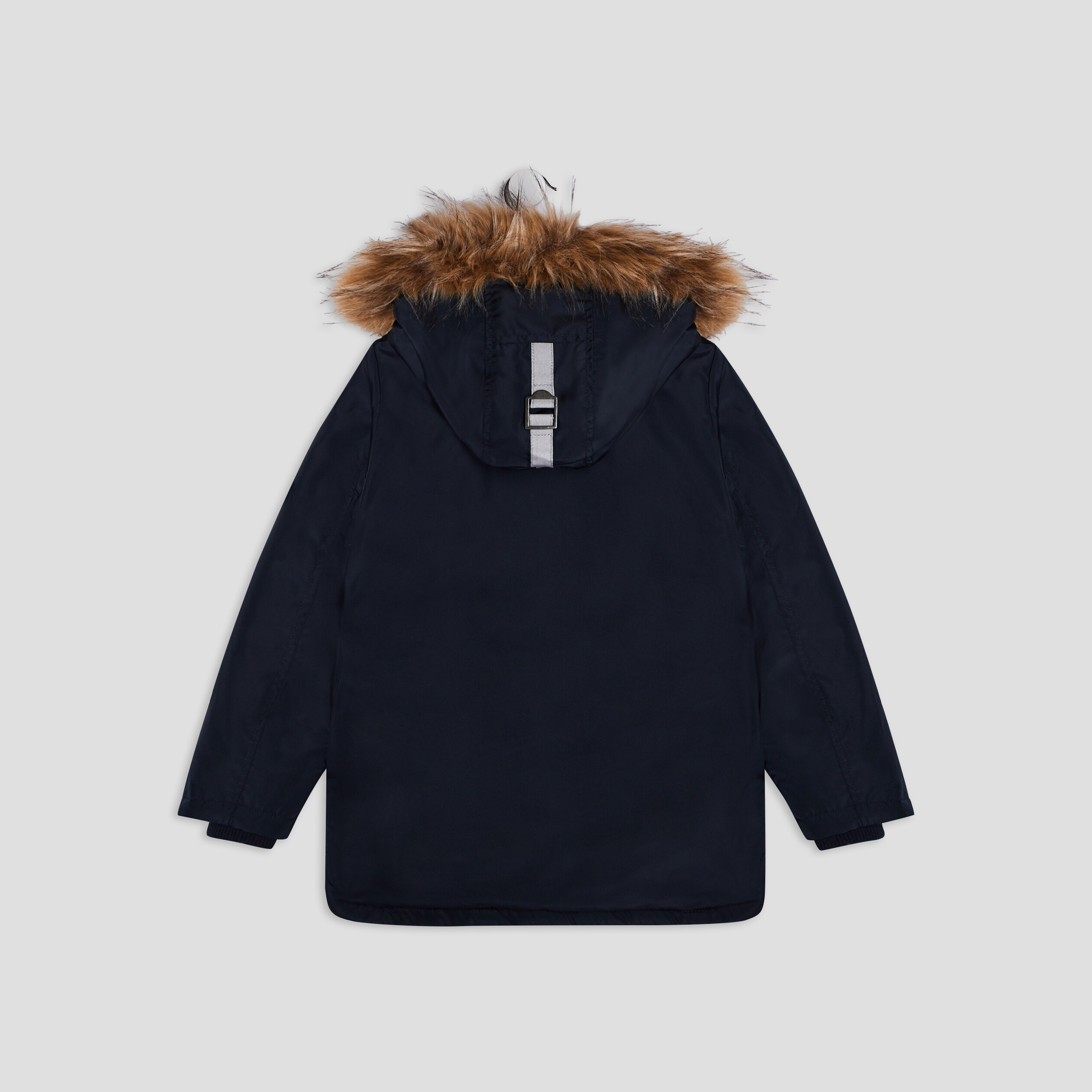Parka droite doublée à capuche bleu marine garçon | La Halle