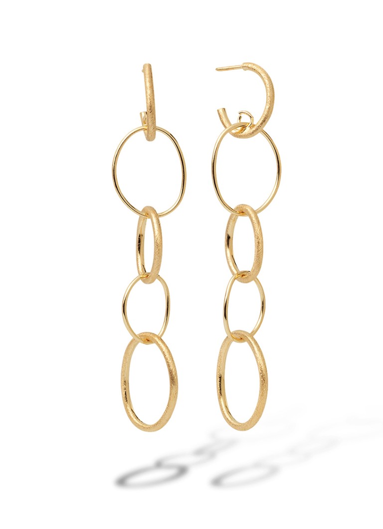 Επίχρυσα κρεμαστά σκουλαρίκια Casa Jewelry Luna S