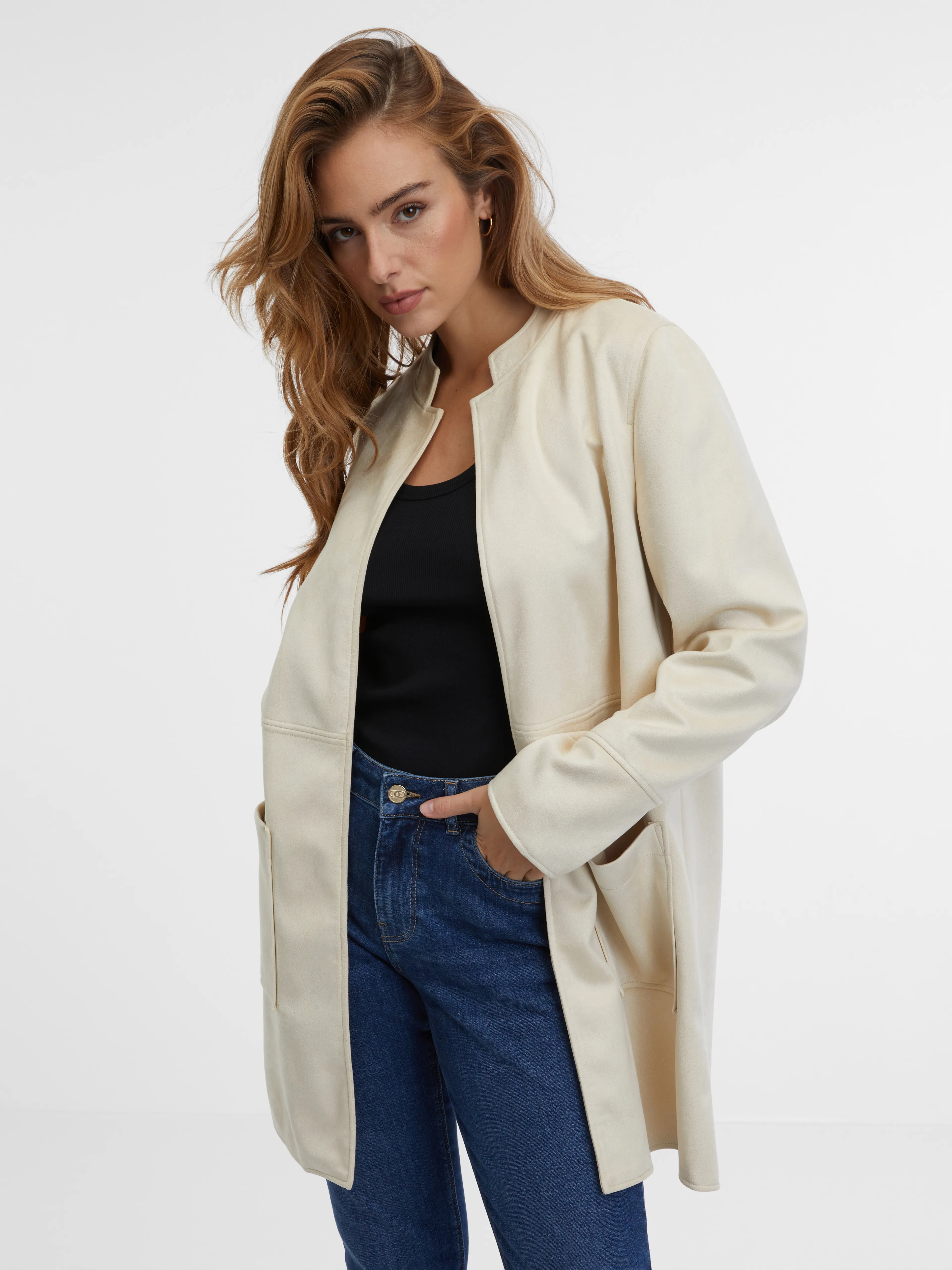 Beige Damen Kunstlederjacke ORSAY