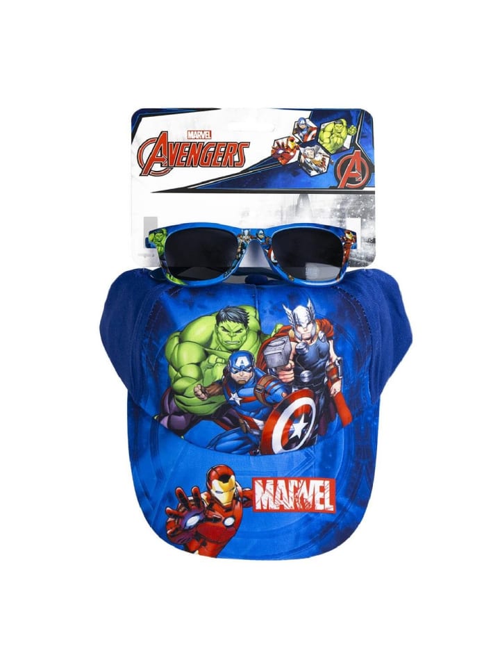 Avengers Marvel Avengers Cap & Sonnenbrille – Perfektes Set für Kinder in Blau günstig kaufen onesize