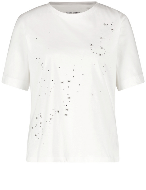 T-Shirt mit Steinchendekor