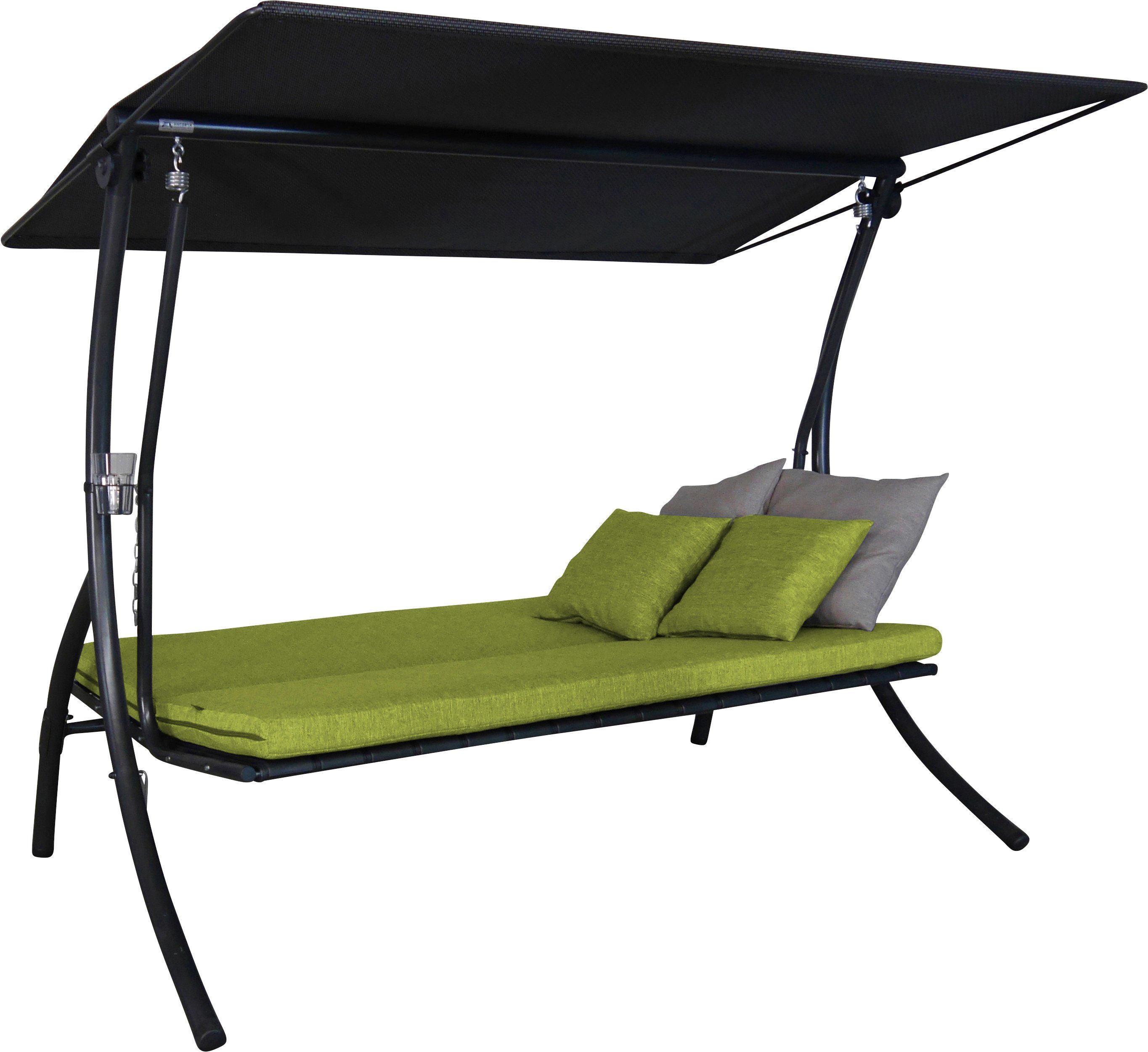 Angerer Freizeitmöbel Hollywoodschaukel Motion Smart lime, 3-Sitzer, Bettfunktion