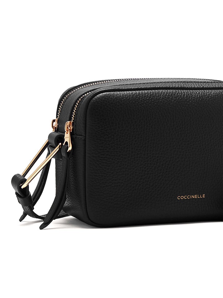 COCCINELLE Leder-Umhängetasche in Schwarz - (B)22 x (H)14 x (T)9 cm günstig kaufen onesize