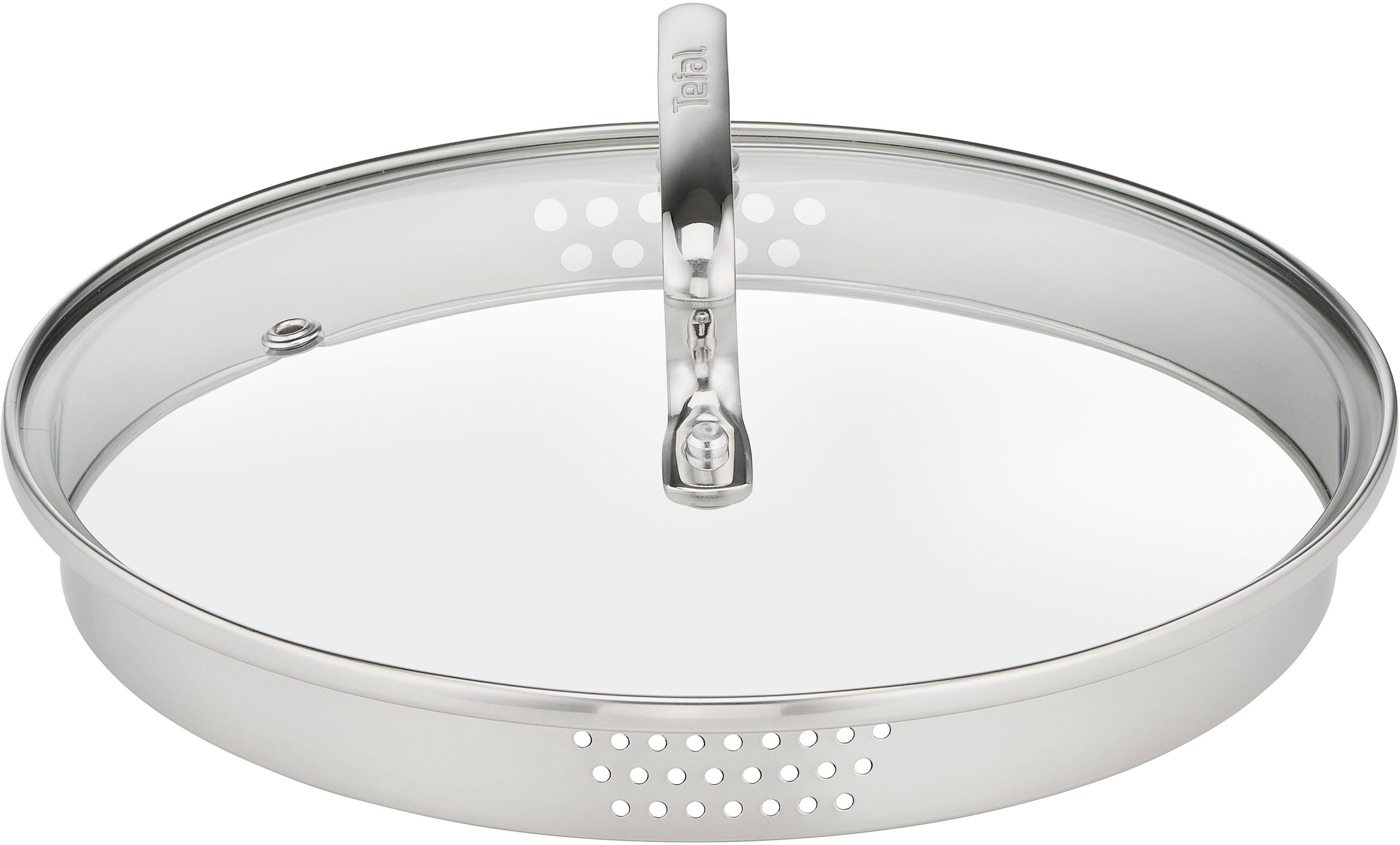 Tefal Kochtopf Duetto+, Edelstahl 18/10, hochglanzpoliert, Glasdeckel mit Siebfunktion