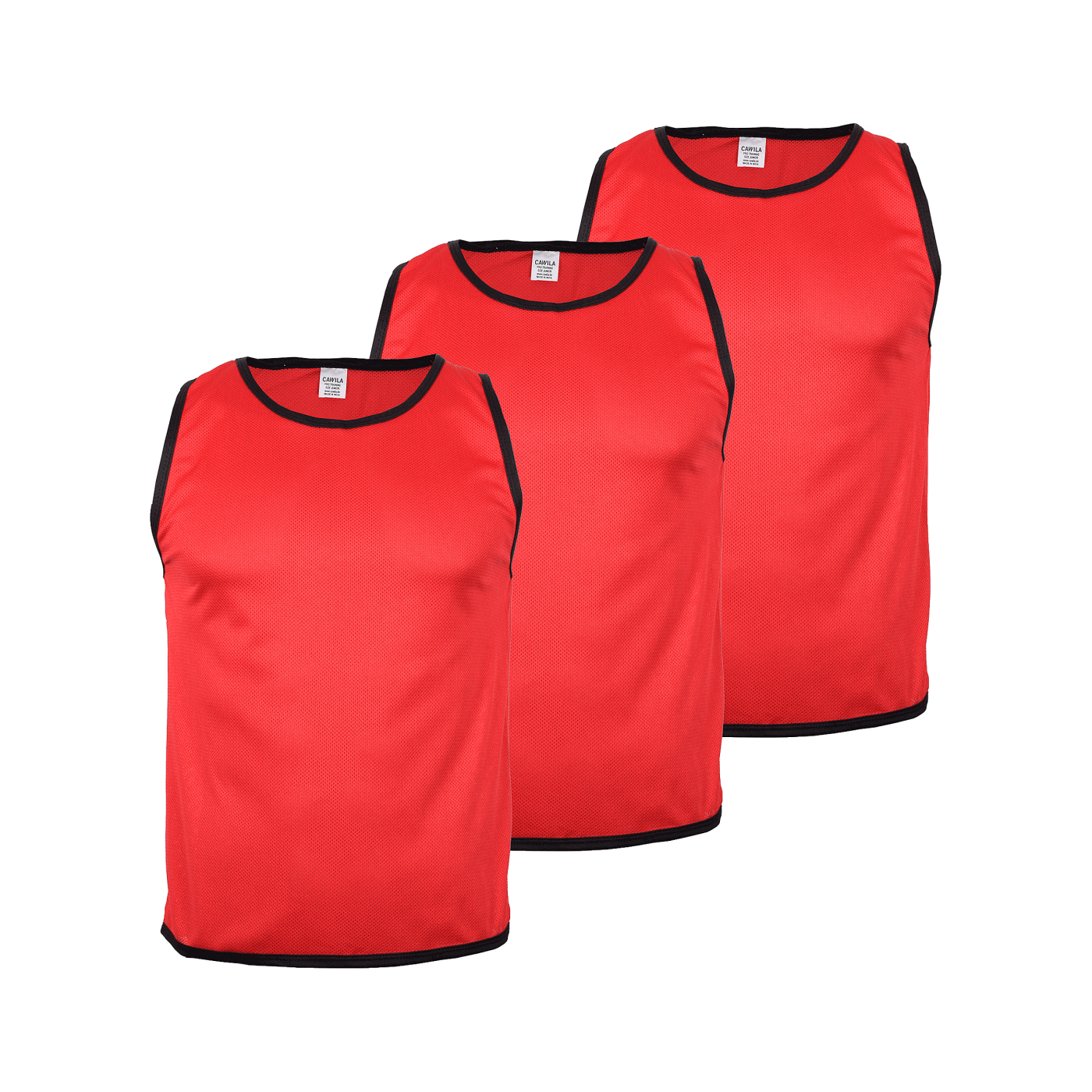 Cawila Trainingsleibchen Academy 3er Set Kids Rot