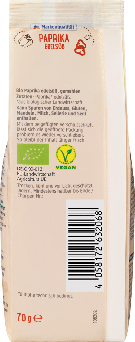 Paprika, edelsüß, 70 g