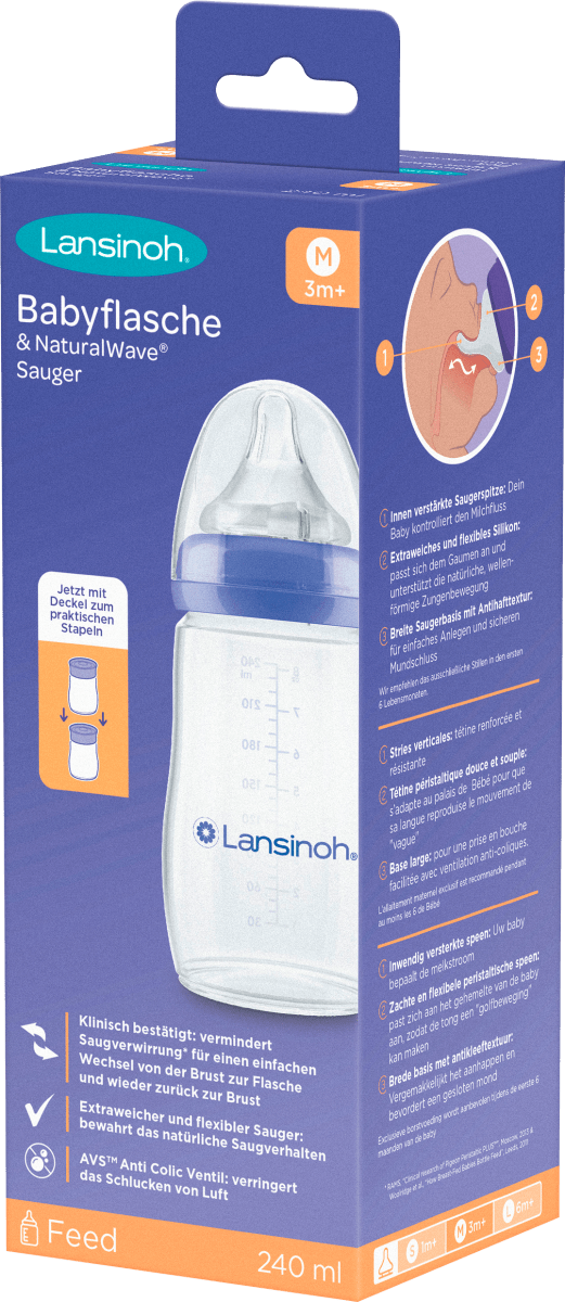 Babyflasche NaturalWave, ab 3 Monaten, 240ml, 1 St