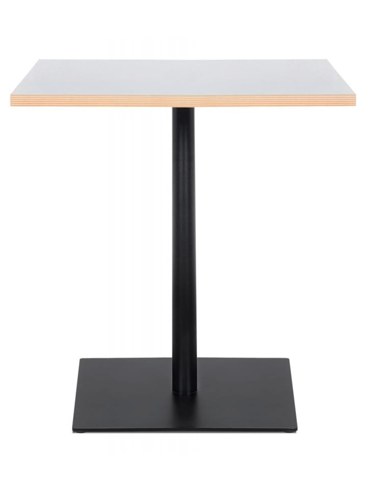 KADIMA DESIGN Quadratischer Esstisch aus Holz und Metall | Minimalistisch in Weiß-Schwarz günstig kaufen onesize