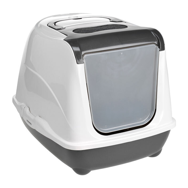 AniOne Katzentoiletten AniOne Katzentoilette Flip Cat S dunkelgrau