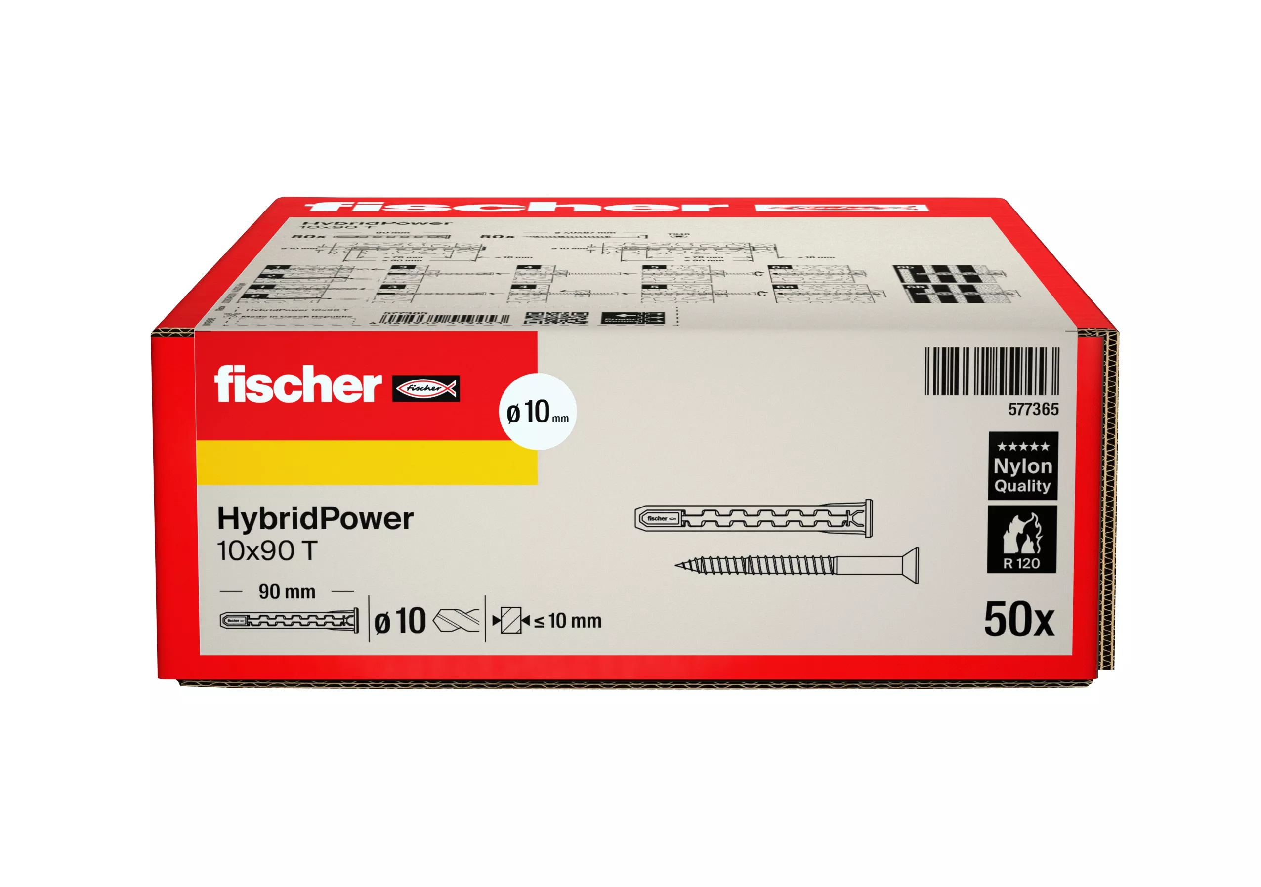 Fischer 577365 HybridPower Stecker 10x90 T 50ST