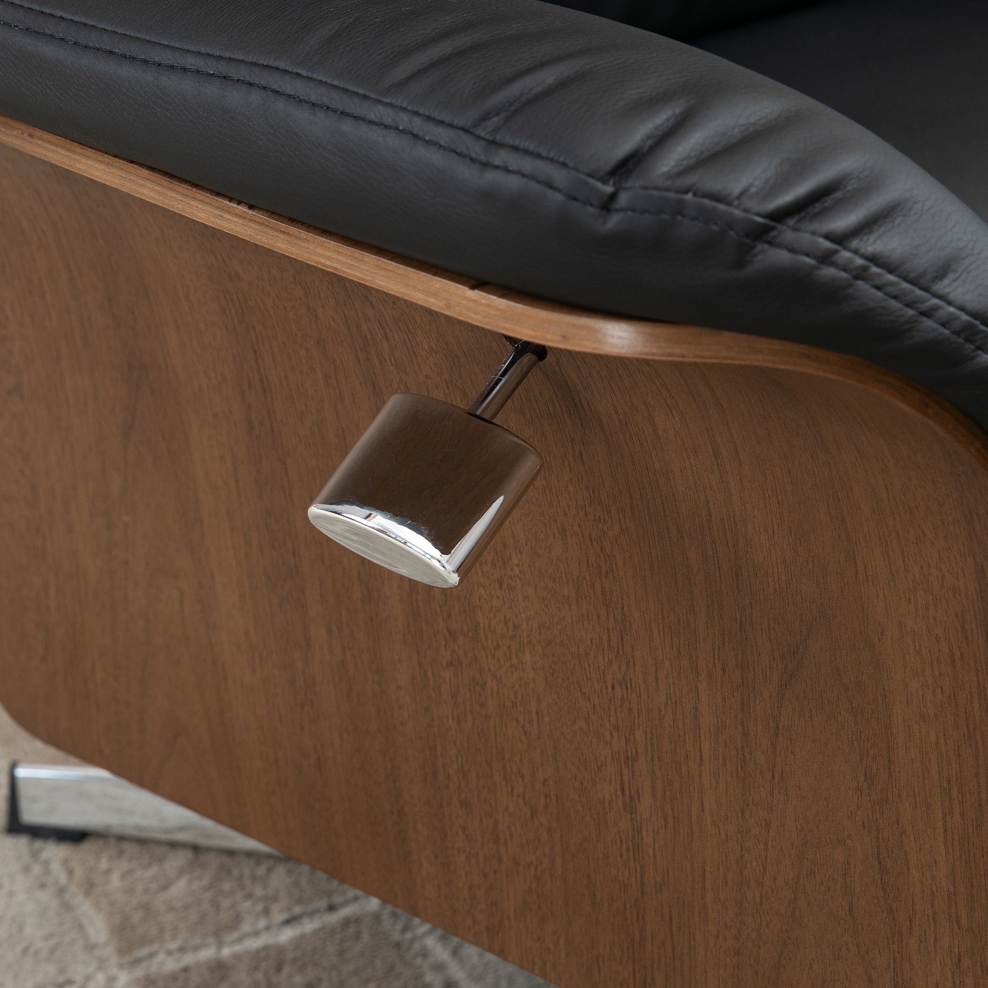 HOMCOM Polsterstuhl Relaxsessel (Liegestuhl mit Fußbank, 2 St), BxLxH: 84x80x108 cm