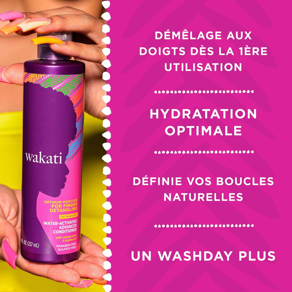 wakati Après-Shampooing Démêlant Activé à l'eau Après-Shampooing