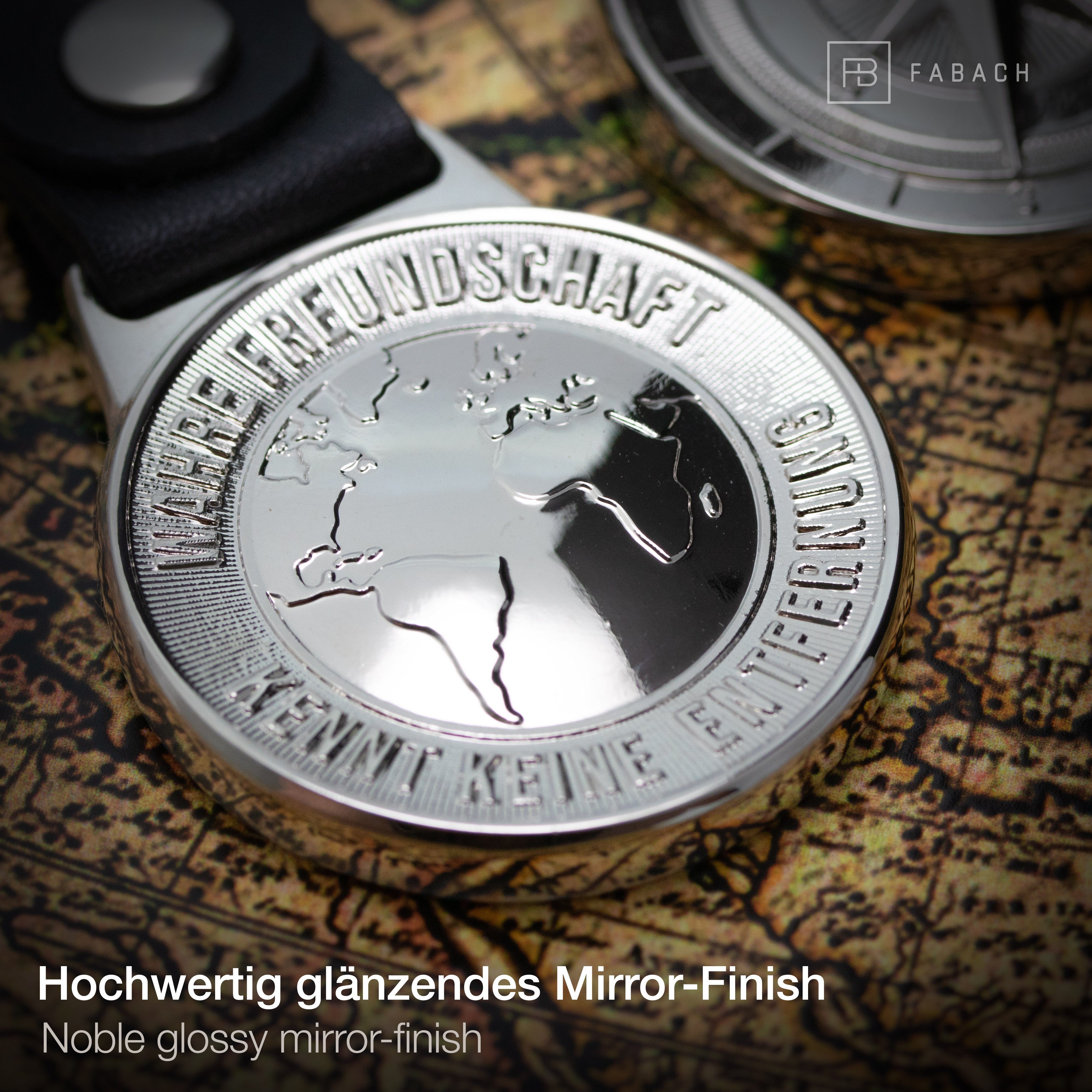 FABACH Schlüsselanhänger Leder Anhänger Northstar - Beste Freunde - Glücksbringer Geschenk