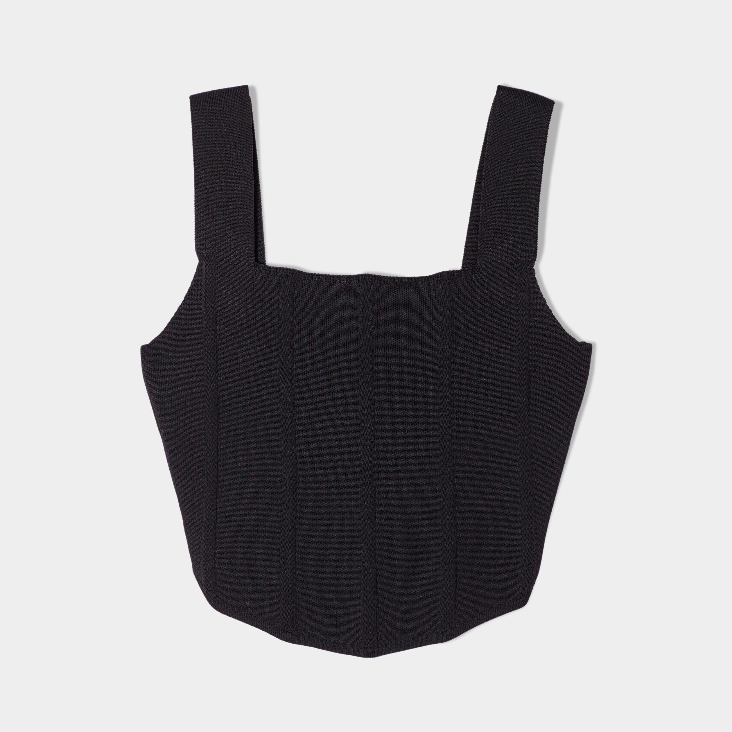 Crop top tricot gaînant noir femme | Cache Cache