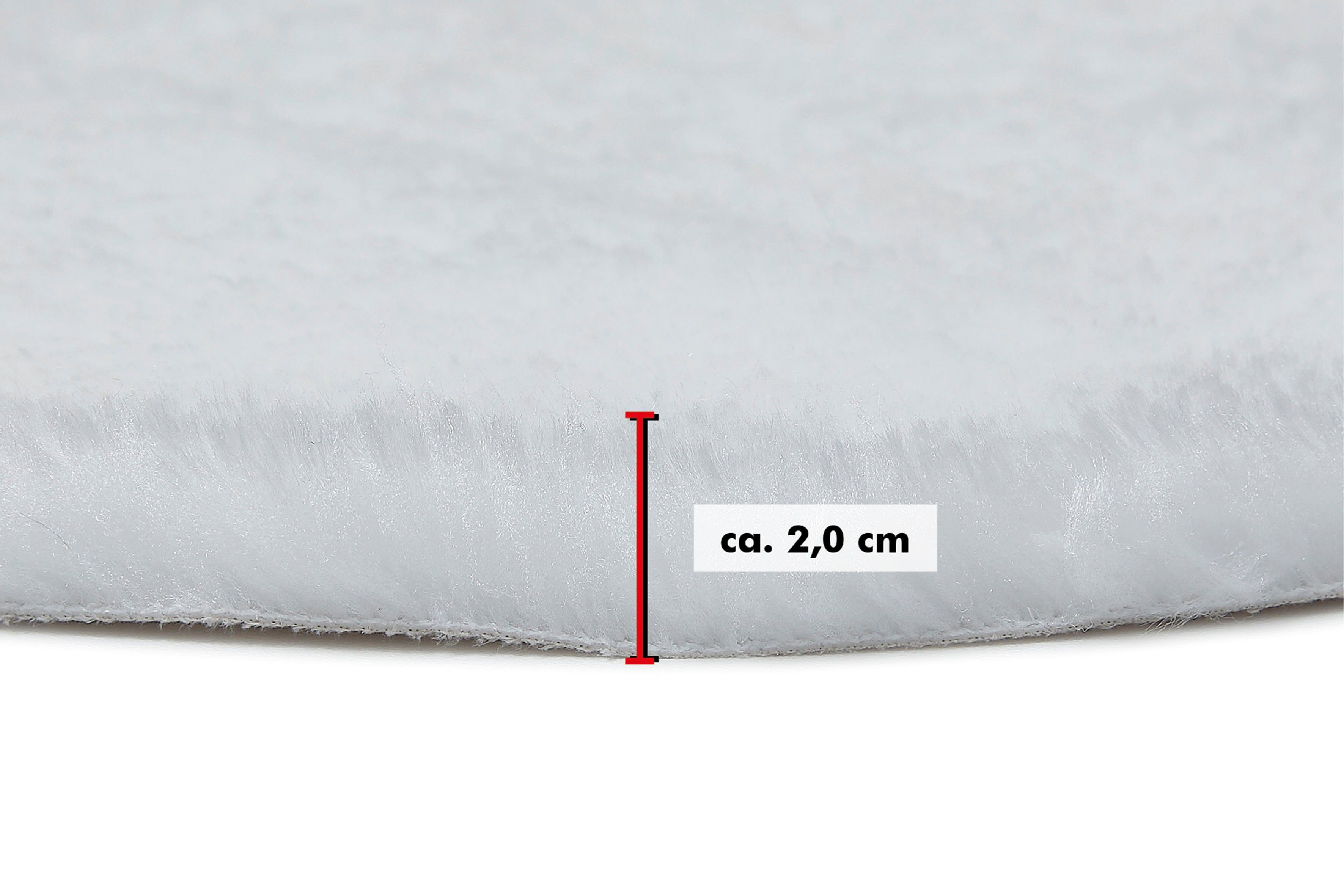 Andiamo Sitzkissen Sitzauflage Lamm-Fellimitat, Kunstfell, rund, Ø 40 cm, auch als 4er Set