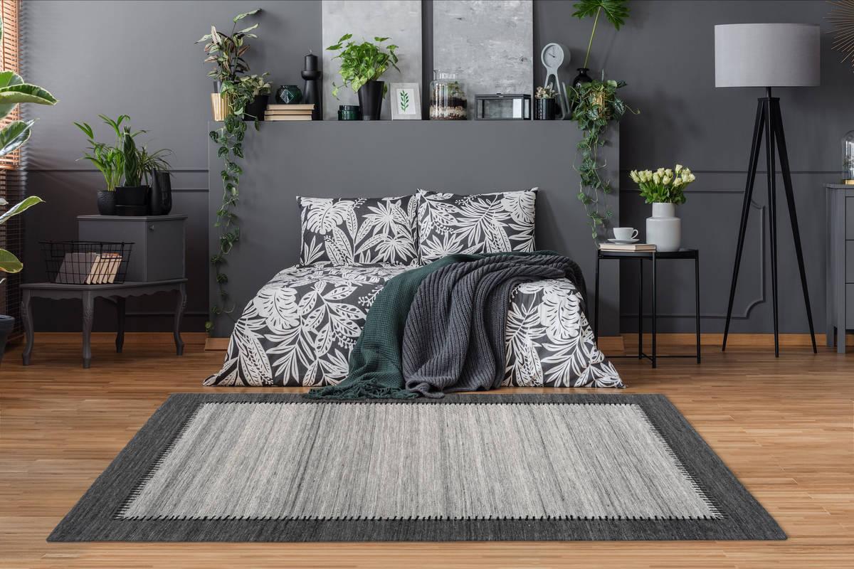 Kayoom Jacquard-Teppich Phoenix 310 Grau / Anthrazit