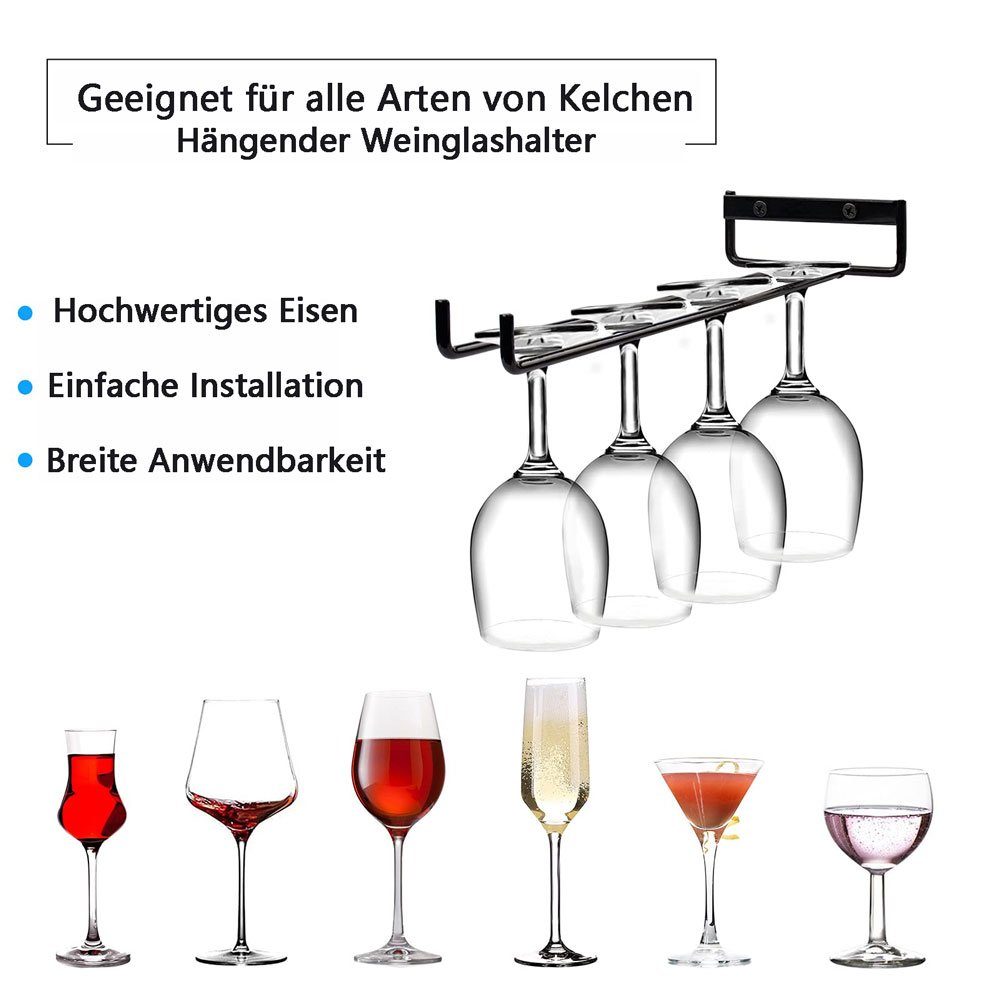 Sarfly Gläserhalter Weinglashalter Hängend, Weingläser Halter Regal, für Cup Display Stand Verwendet in der BarWeinschrank, Küche