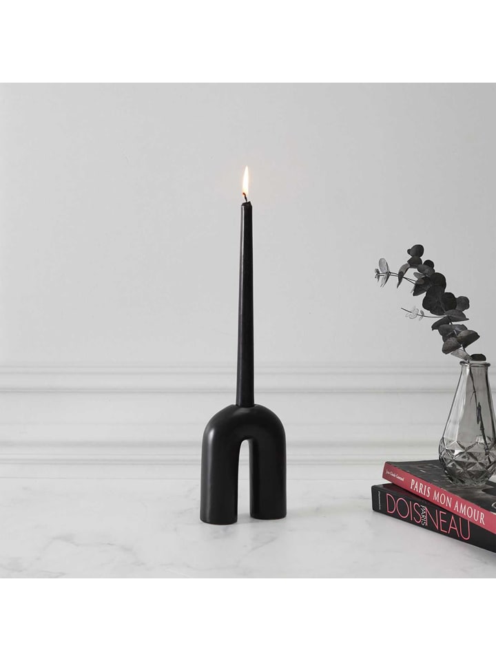 THE HOME DECO FACTORY Kerzenhalter in Schwarz - (B)10 x (H)13 cm günstig kaufen onesize