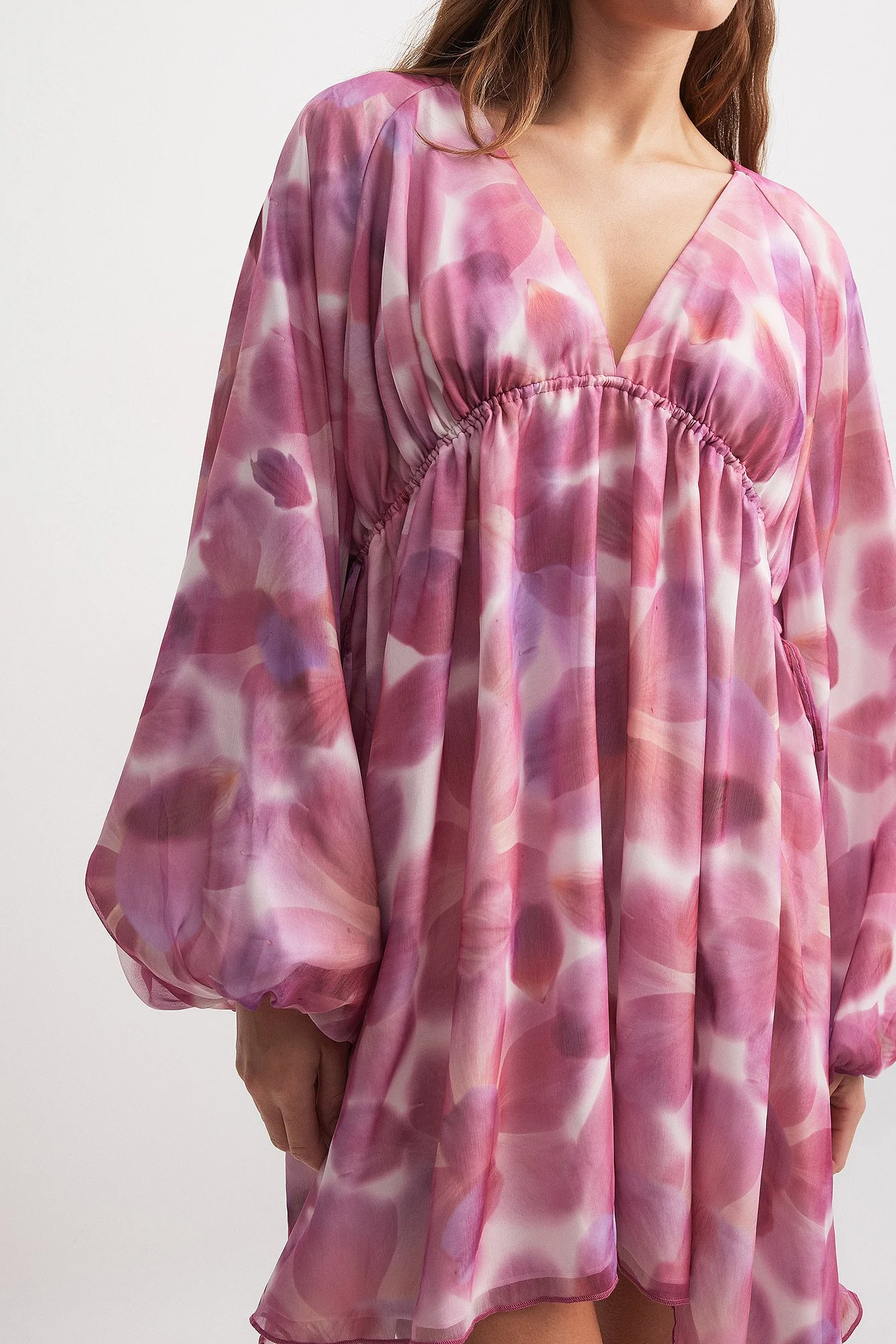 Gathered Body Detail Mini Dress