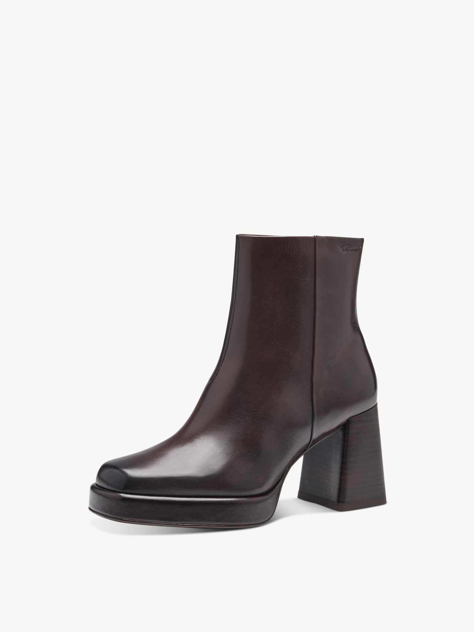 Bottine en cuir - marron