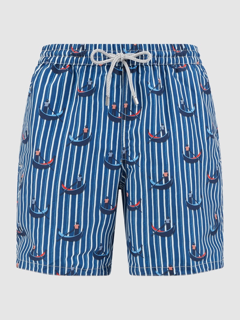 Badehose mit Allover-Muster in marineblau