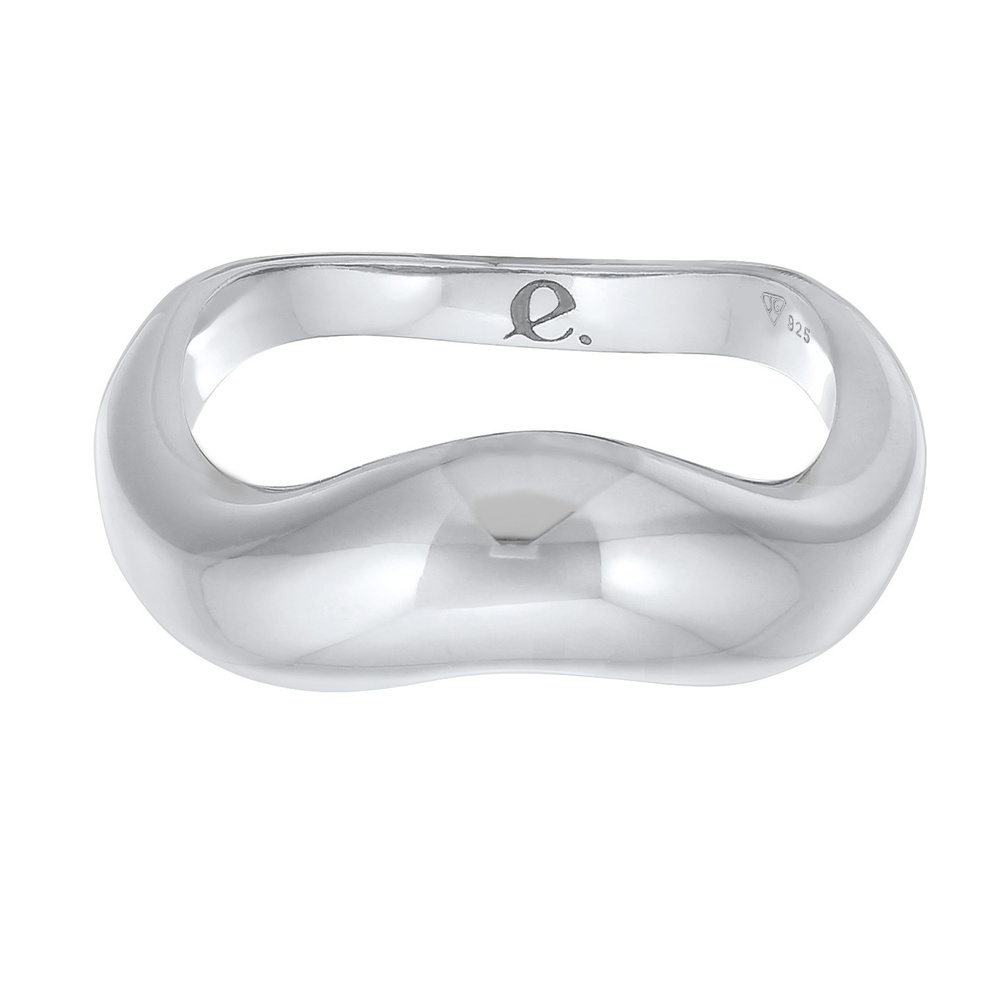Elli PREMIUM Elli PREMIUM Bague Femmes vagues tendance Organique en argent sterling 925 Bague